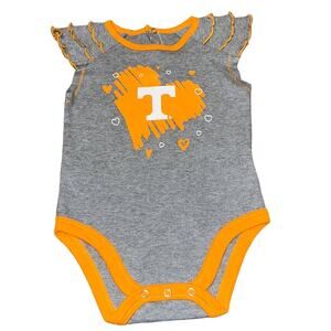 Gen2 infants onesie Tennessee vols hearts orange & gray 3/6M